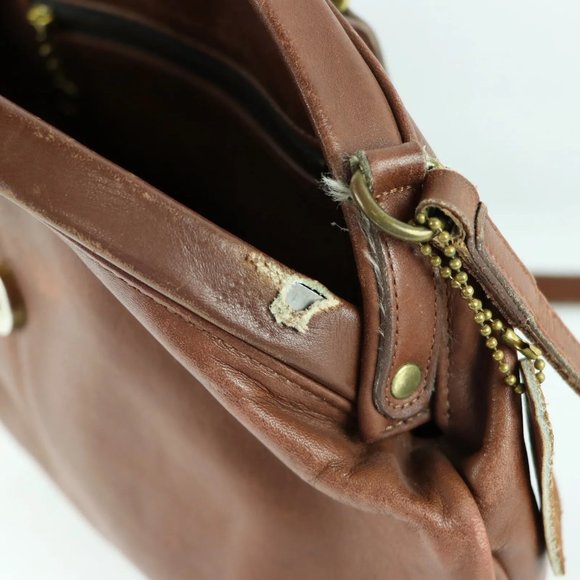 Coach Vintage Brown Laurel Leather Framed Clam Shell Shoulder Bag Purse Made USA - Picture 8 of 12